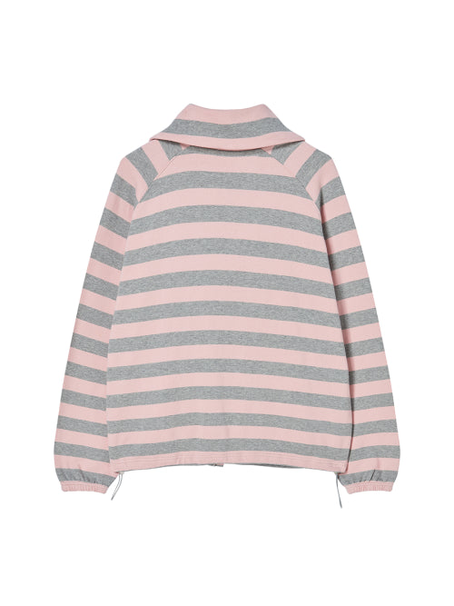 STRIPE COLLAR JACKET PINK - 2 COLORS