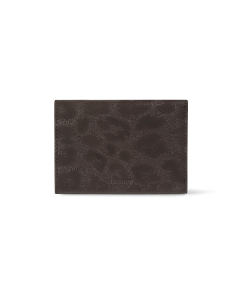 TRIANGLE TRIPLE WALLET LEOPARD - 3 COLORS BROWN