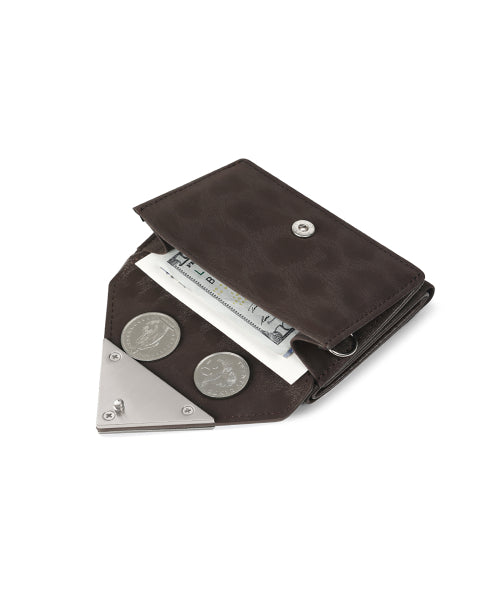 TRIANGLE TRIPLE WALLET LEOPARD - 3 COLORS BROWN