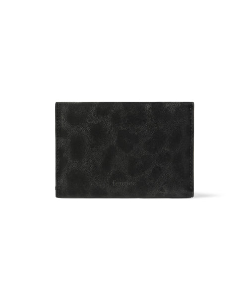 TRIANGLE TRIPLE WALLET LEOPARD - 3 COLORS BLACK