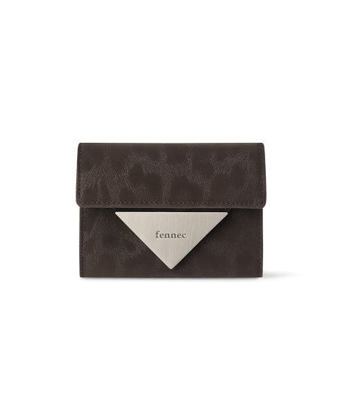 TRIANGLE DOCO WALLET LEOPARD - 3 COLORS BROWN