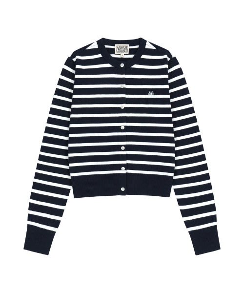 W BASIC KNIT CARDIGAN SETUP - 4 COLORS NAVY