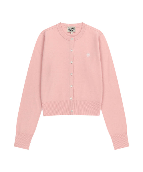 W BASIC KNIT CARDIGAN SETUP - 4 COLORS PINK