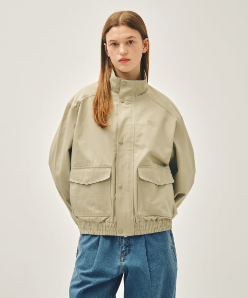 BASIC HARRINGTON JACKET - 2 COLORS BEIGE