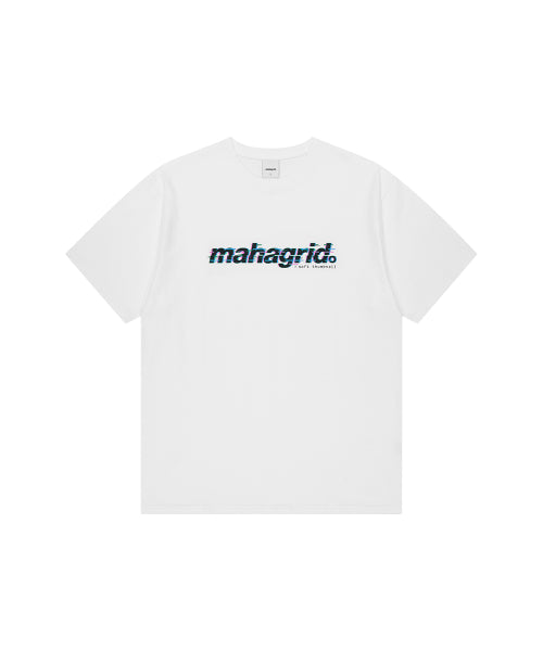 GLITCH BASIC LOGO TEE WHITE