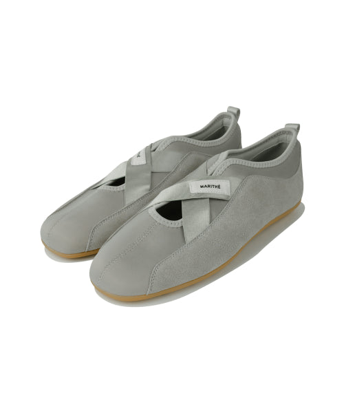 W BANDING FLATS SNEAKERS - 3 COLORS LIGHT GREY