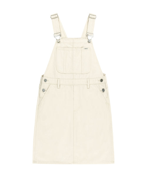 W DENIM OVERALL MIDI SKIRT ECRU - 2 COLORS AS SHOWN