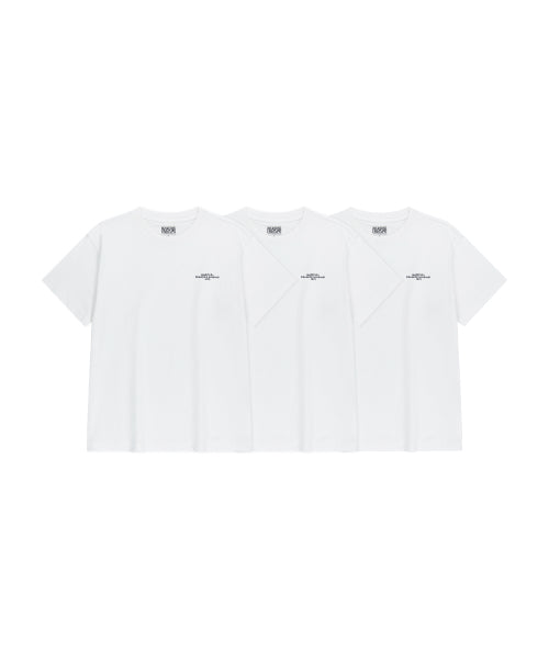 3PACK LETTERING LOGO TEE MIX - 2 COLORS WHITE