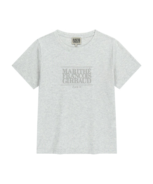 W CLASSIC LOGO TEE LIGHT HEATHER GREY