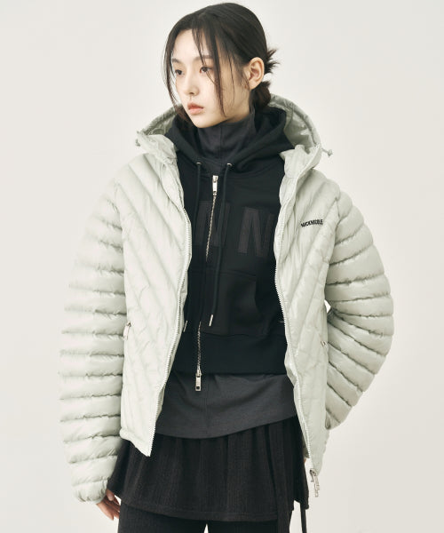 NICOLE LIGHT WEIGHT HOODY PADDING #徐睿知同款! - 6 COLORS MINT