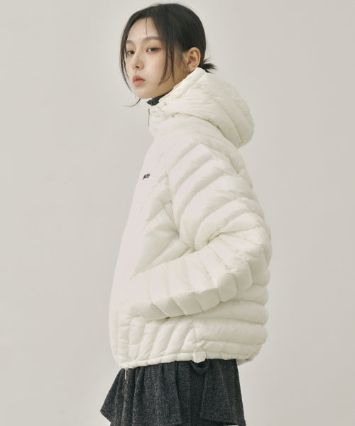 NICOLE LIGHT WEIGHT HOODY PADDING #徐睿知同款! - 6 COLORS CREAM