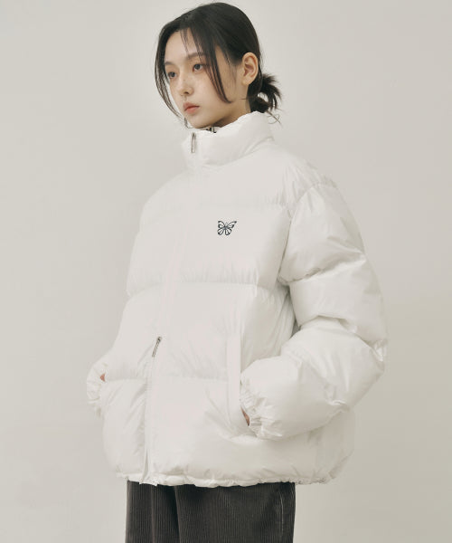 NICOLE BUTTERFLY GLOSSY PUFFER PADDING #徐睿知同款! - 3 COLORS IVORY