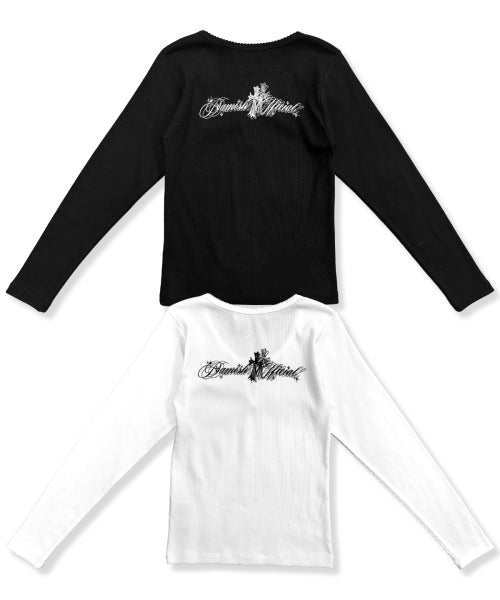 CROSS HENLEY NECK - 2 COLORS WHITE