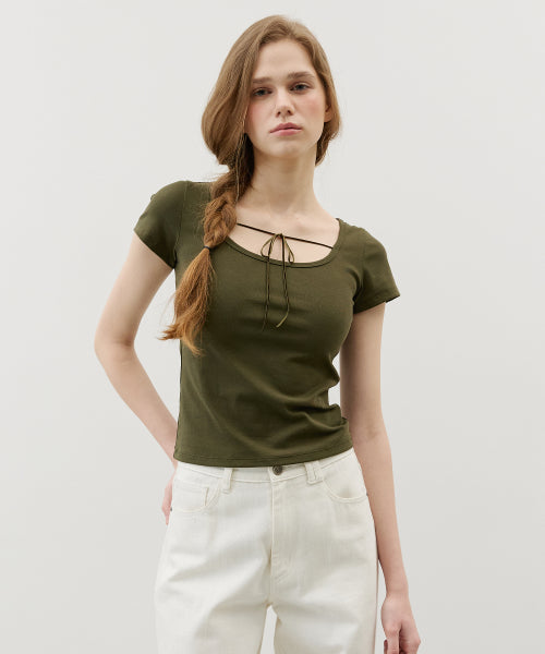 SQUARE TIE SHORT SLEEVE TEE - 6 COLORS