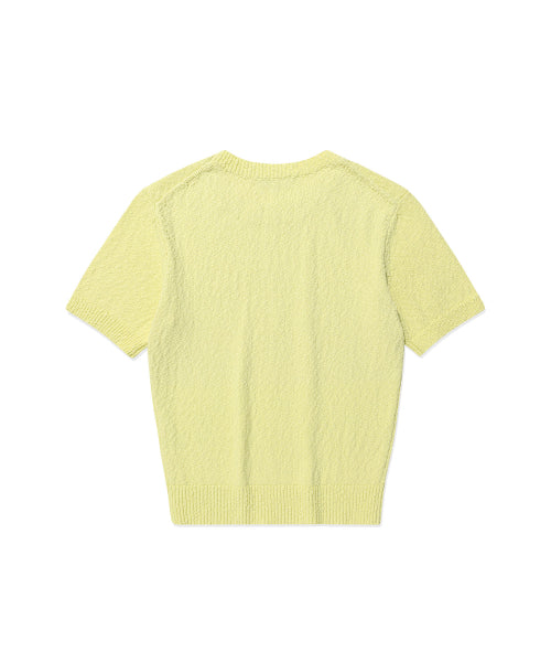 BIG LILY GRAPHIC SHORT SLEEVE KNIT #GISELLE同款! - 2 COLORS GREEN