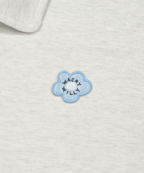 COLLAR HALF BUTTON-UP SWEATSHIRT #GISELLE同款! - 3 COLORS OATMEAL