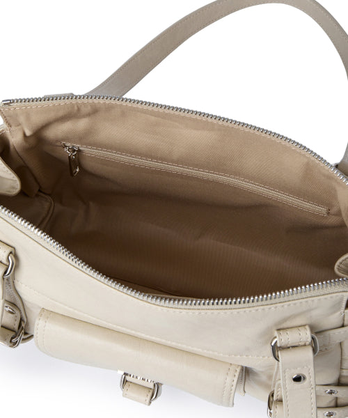 BELTED POCKET MINI SHOULDER BAG - 3 COLORS BEIGE