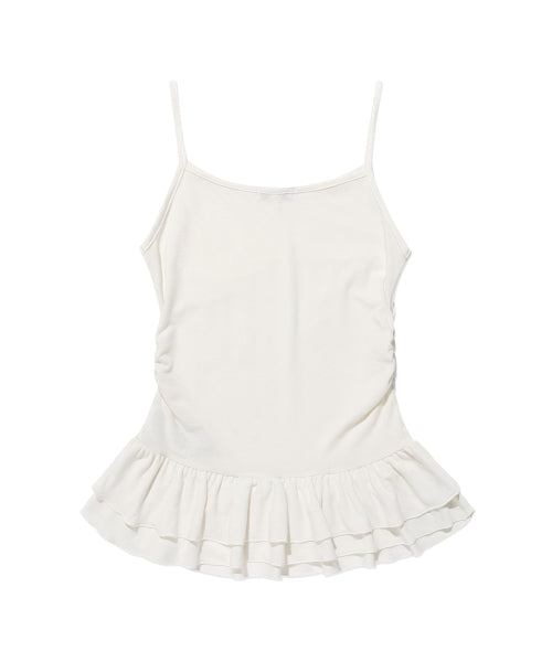 FRILL LAYERED SLEEVELESS #GISELLE同款! WHITE