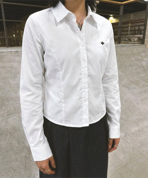 SLIM CROSS SHIRT - 2 COLORS WHITE