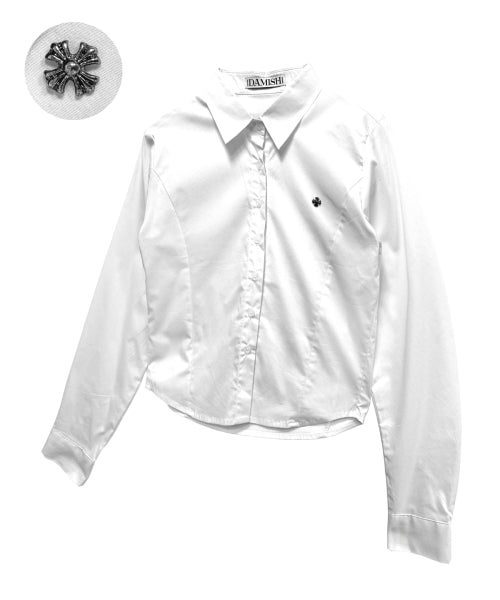 SLIM CROSS SHIRT - 2 COLORS WHITE