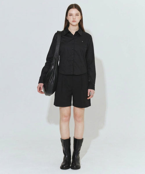 SLIM CROSS SHIRT - 2 COLORS BLACK