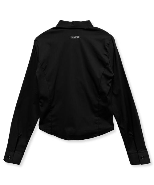 SLIM CROSS SHIRT - 2 COLORS BLACK