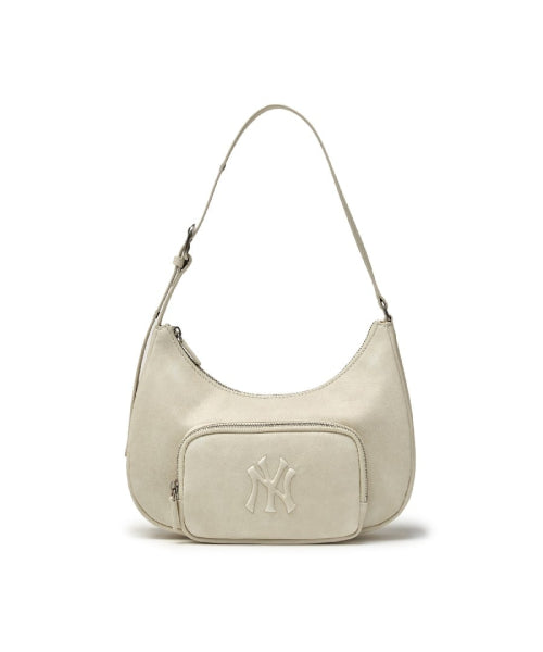 BASIC VINTAGE LOGO HOBO BAG NY #KARINA同款! - 3 COLORS CREAM