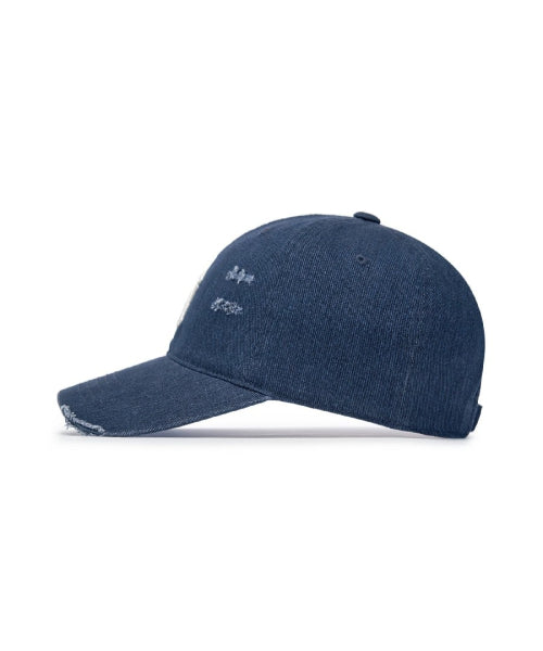 DAMAGE WASHED UNSTRUCTURED BALL CAP LA #KARINA同款! - 6 COLORS NAVY