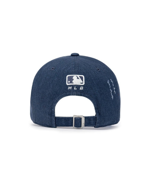 DAMAGE WASHED UNSTRUCTURED BALL CAP NY #KARINA同款! - 6 COLORS NAVY