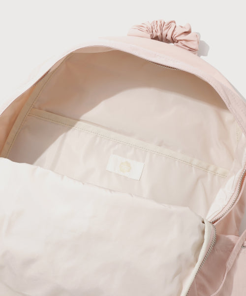 WOMEN CLOVER HEART SHIRRING NYLON BACKPACK - 5 COLORS PINK