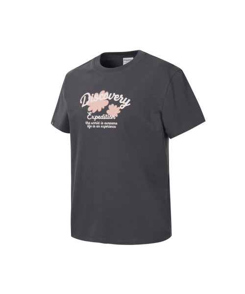 WOMEN FRESHVENT NATURE GRAPHIC TEE #NINGNING同款！ - 3 COLORS GREY