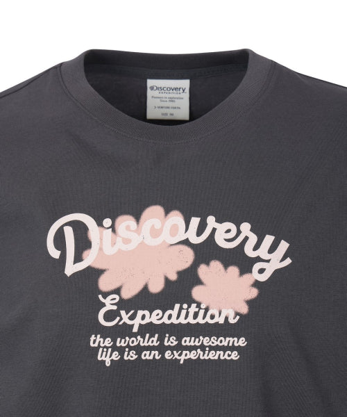 WOMEN FRESHVENT NATURE GRAPHIC TEE #NINGNING同款！ - 3 COLORS GREY