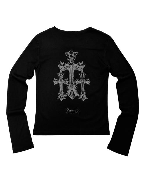 CROSS SLEEVE LONG - 2 COLORS BLACK