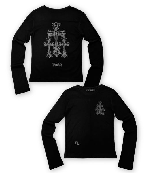 CROSS SLEEVE LONG - 2 COLORS BLACK