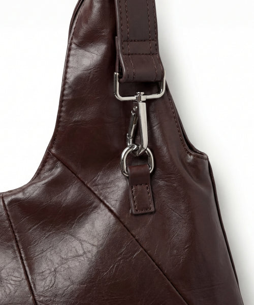 PITCHER HOBO BAG BROWN - 2 COLORS BROWN