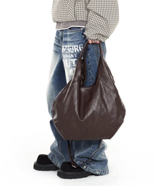 PITCHER HOBO BAG BROWN - 2 COLORS BROWN