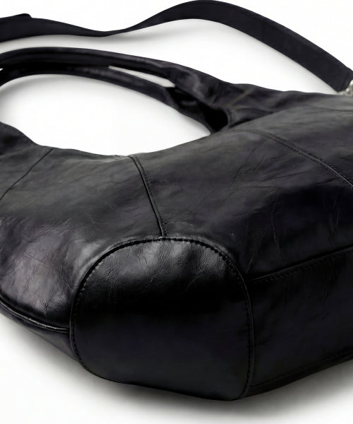 PITCHER HOBO BAG BROWN - 2 COLORS BLACK