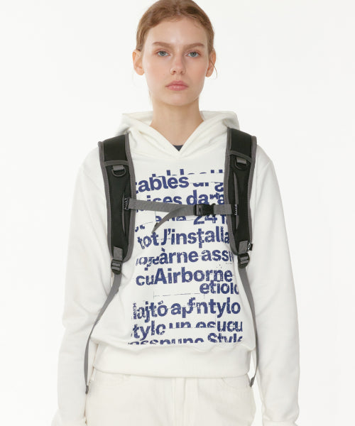 MULTI LETTERING HOODIE - 2 COLORS IVORY