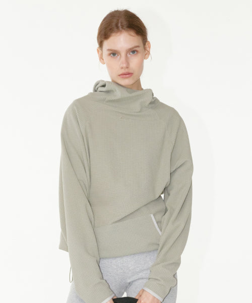 WAFFLE WARMER HOODIE - 3 COLORS BEIGE