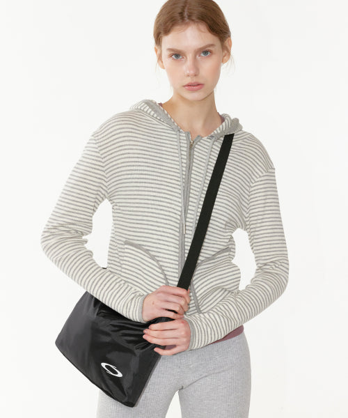STRIPE HOODIE ZIP-UP - 2 COLORS GREY