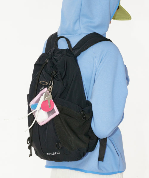 DRAWSTRING SYMBOL BACKPACK - 2 COLORS BLACK