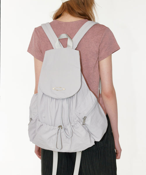 STRING FLAP BACKPACK - 3 COLORS LIGHT GREY