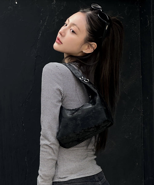 KAIN MINI HOBO BAG - 3 COLORS BLACK