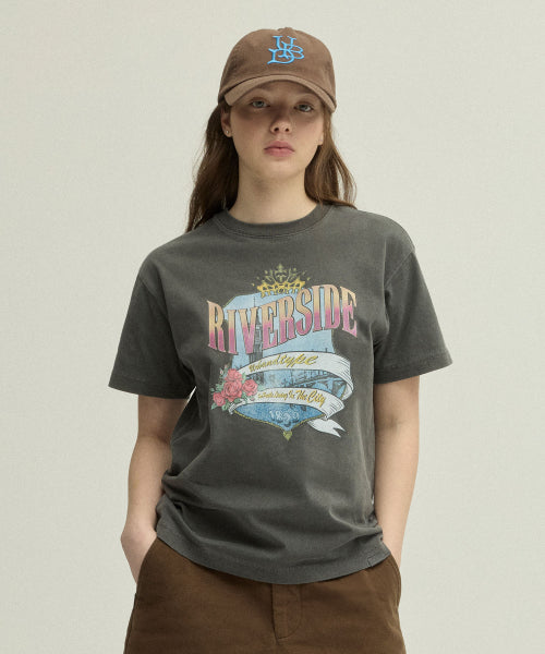 RIVERSIDE CITY T-SHIRT - 3 COLORS CHARCOAL