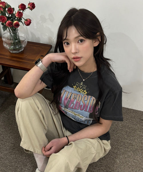 RIVERSIDE CITY T-SHIRT - 3 COLORS CHARCOAL