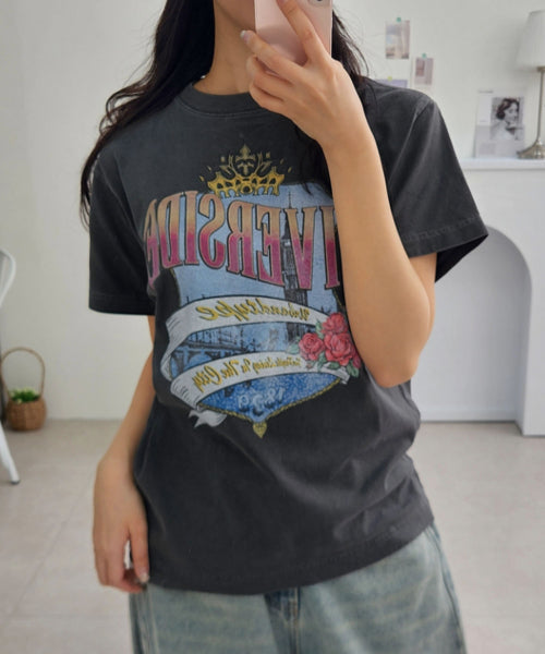 RIVERSIDE CITY T-SHIRT - 3 COLORS CHARCOAL