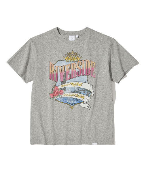 RIVERSIDE CITY T-SHIRT - 3 COLORS MELANGE GREY