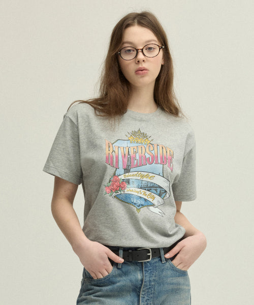 RIVERSIDE CITY T-SHIRT - 3 COLORS MELANGE GREY
