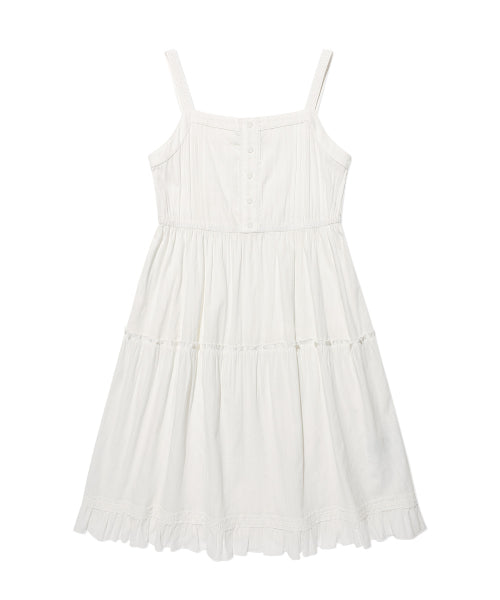 COTTON EYELET BUSTIER DRESS #GISELLE同款! WHITE