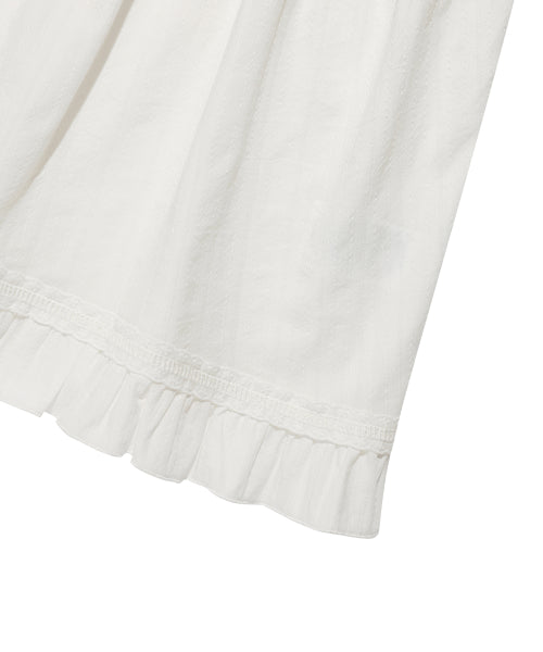 COTTON EYELET BUSTIER DRESS #GISELLE同款! WHITE